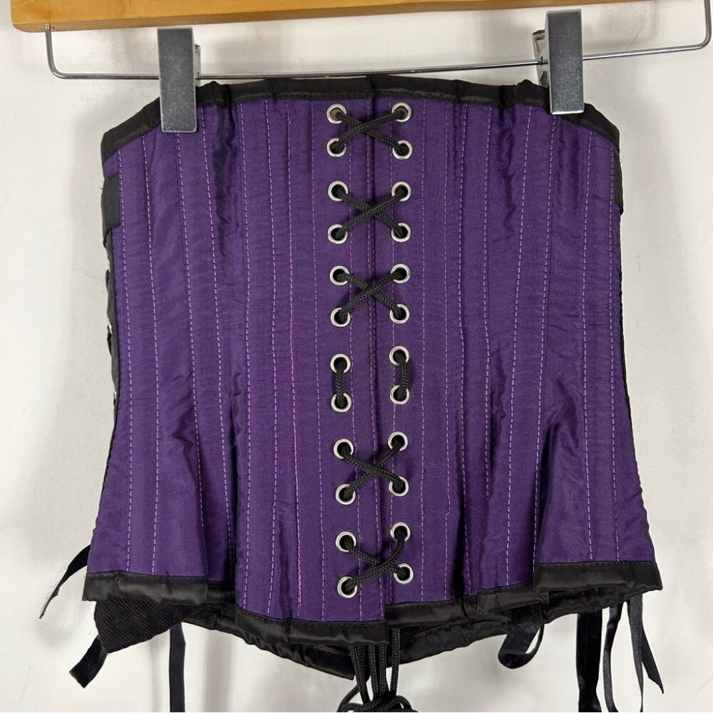 Purple Lace-Up Corset Top